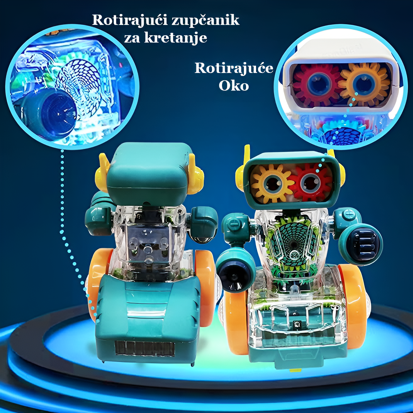 Muzički Svetleći Robot rotirajućih zupčanika